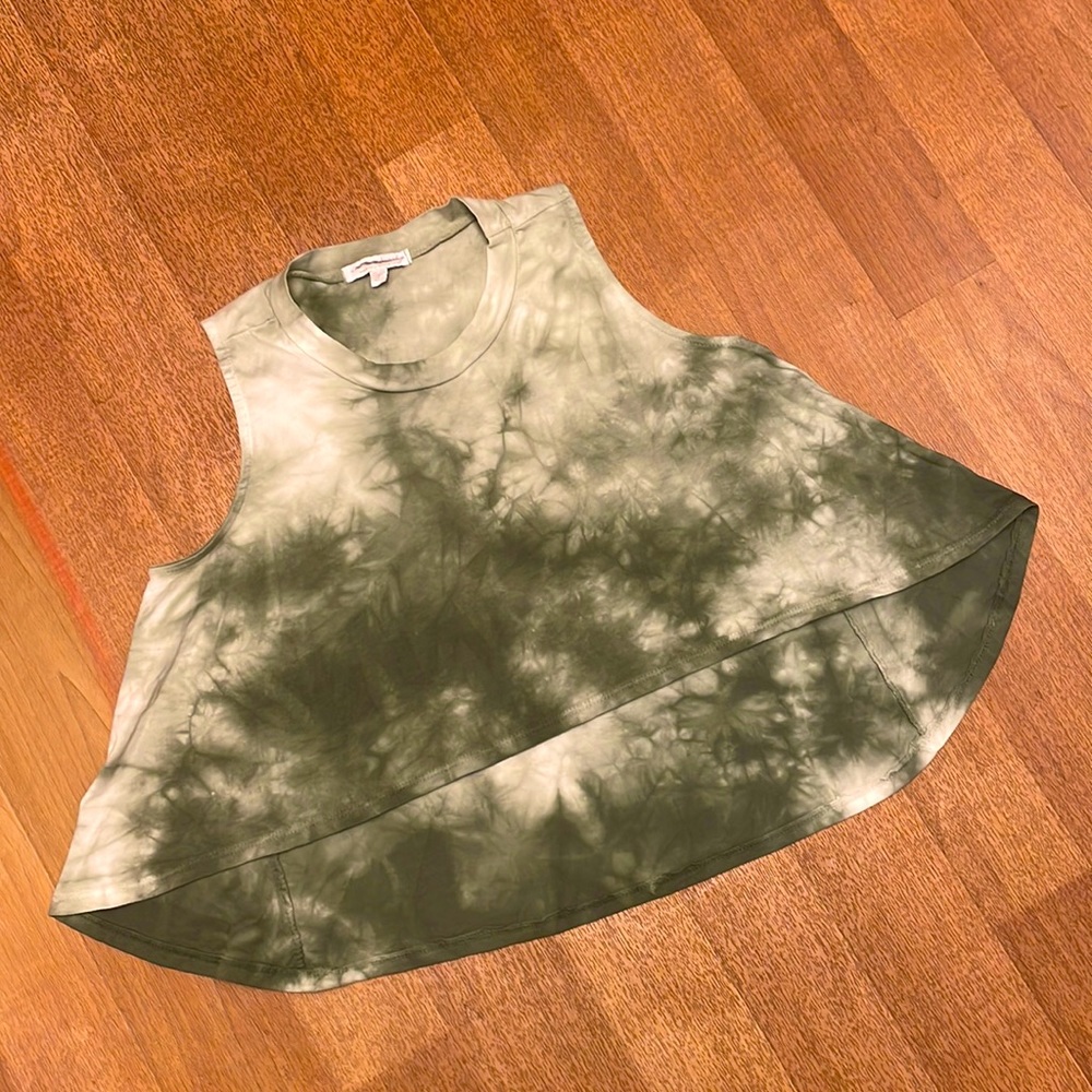 Umbrella crop top tie dye army green one size made in Italy 🇮🇹